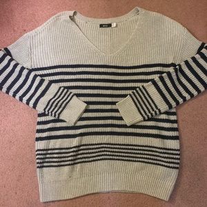 BDG Light grey w/ navy blue stripes sweater.